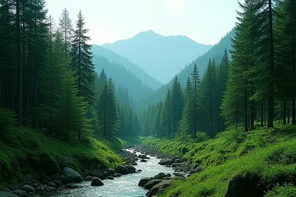 A pristine mountain forest in Japan, representing the nature Tengu Ridge aims to protect.